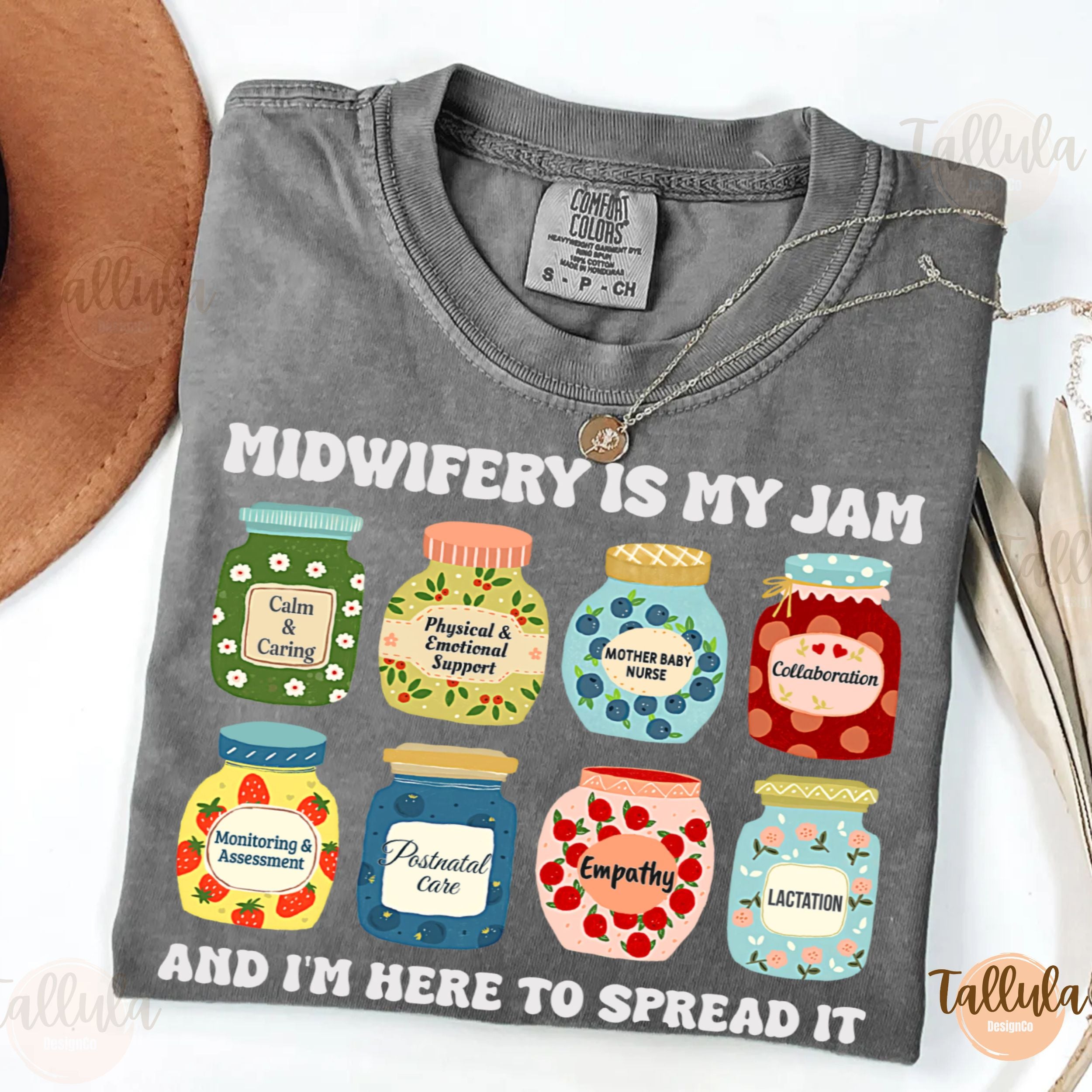 Midwifery Is My Jam Comfort Colors Shirt — Mother Baby Nurse Gift