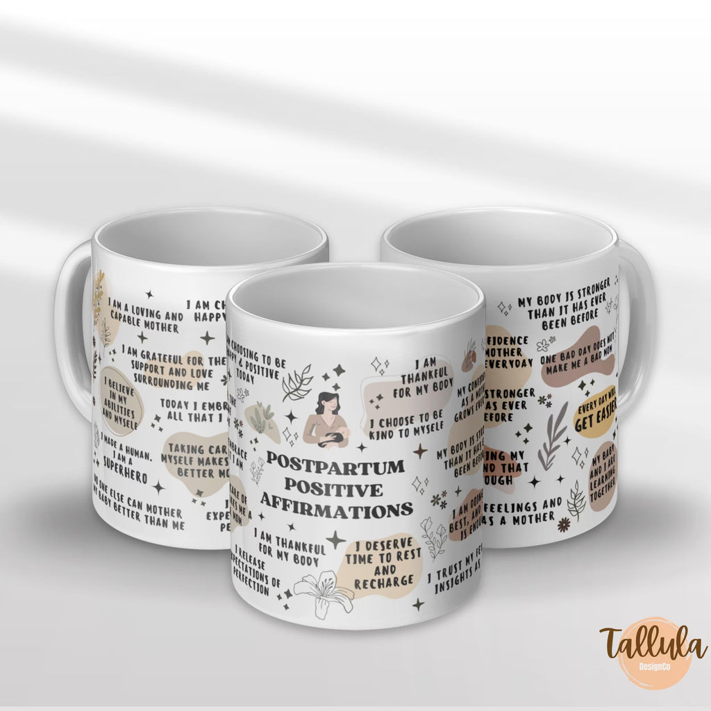 Postpartum Affirmations Mug, Gift for New Moms