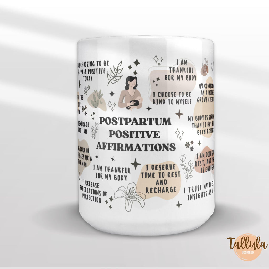 Postpartum Affirmations Mug, Gift for New Moms