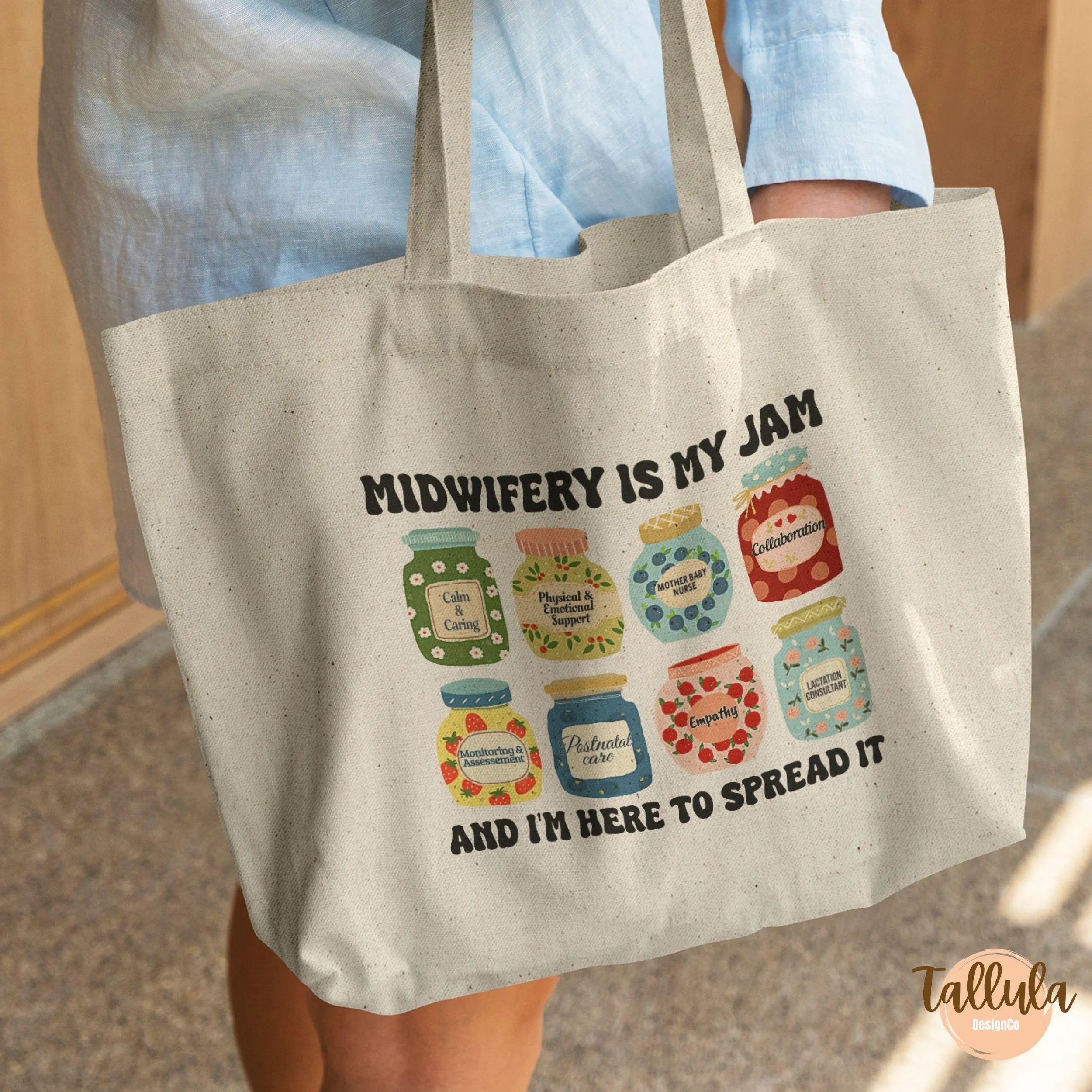 Mother Baby Nurse Tote Bag — Midwifery Is My Jam | Maternity Nurse Gift