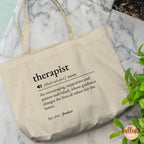 Personalized Therapist Definition Tote Bag - Counselor Gift