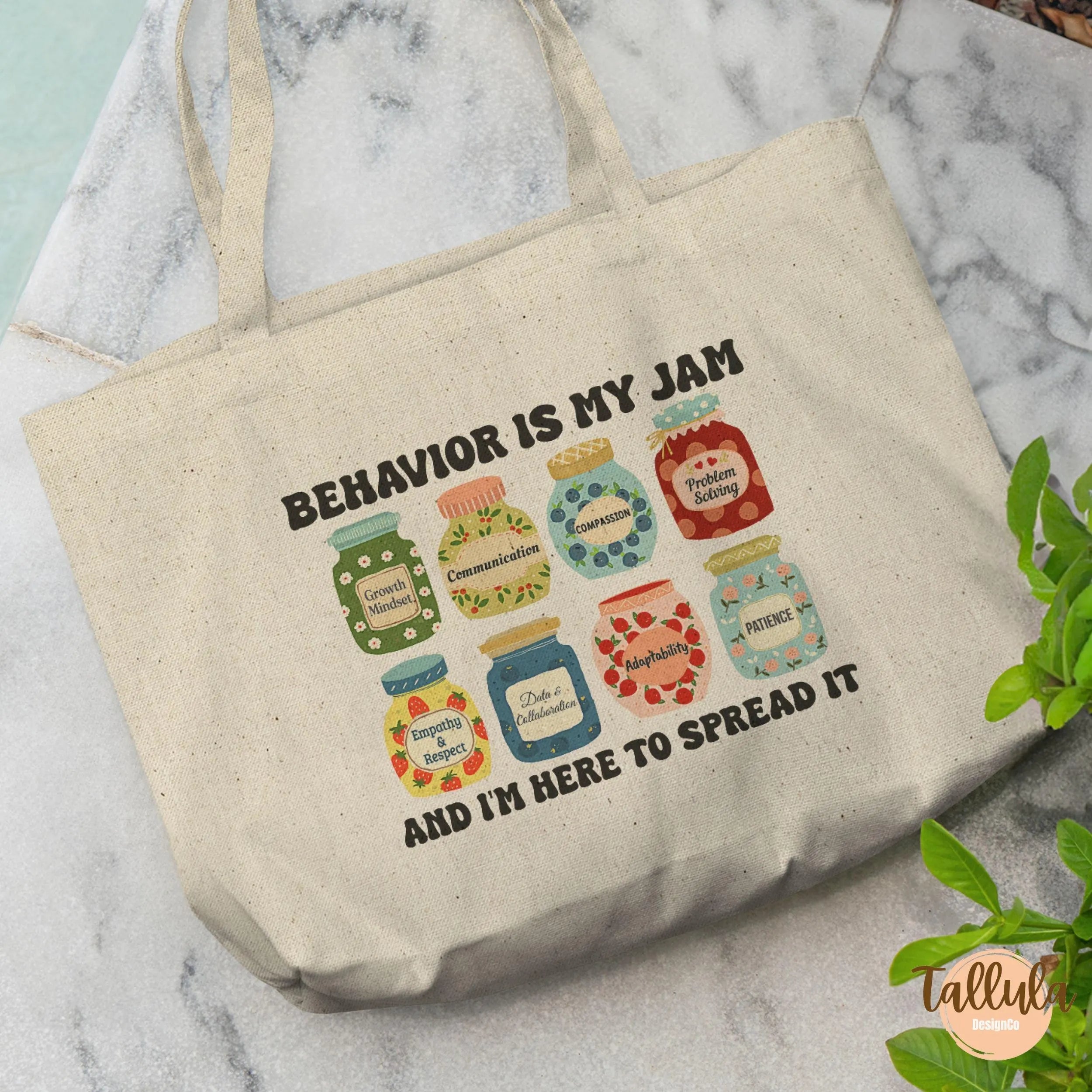 Behavior Analyst Tote Bag | “Behavior Is My Jam” Canvas Bag | ABA Gift