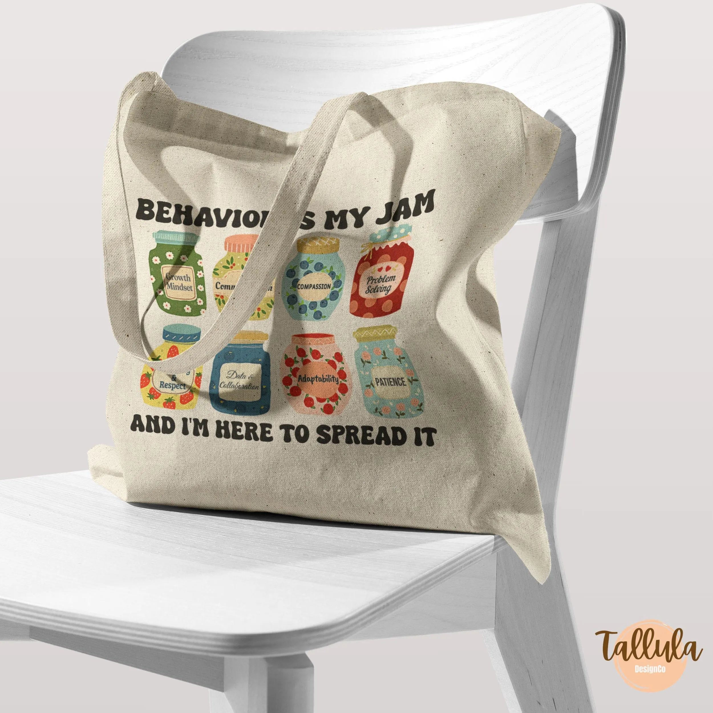 Behavior Analyst Tote Bag | “Behavior Is My Jam” Canvas Bag | ABA Gift