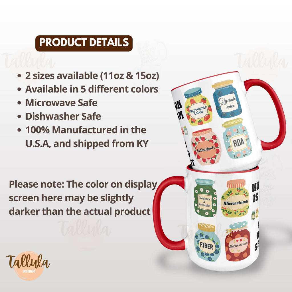 Nutritionist is My Jam Coffee Mug for Dietitian, Cute Nutritionist RD Gift