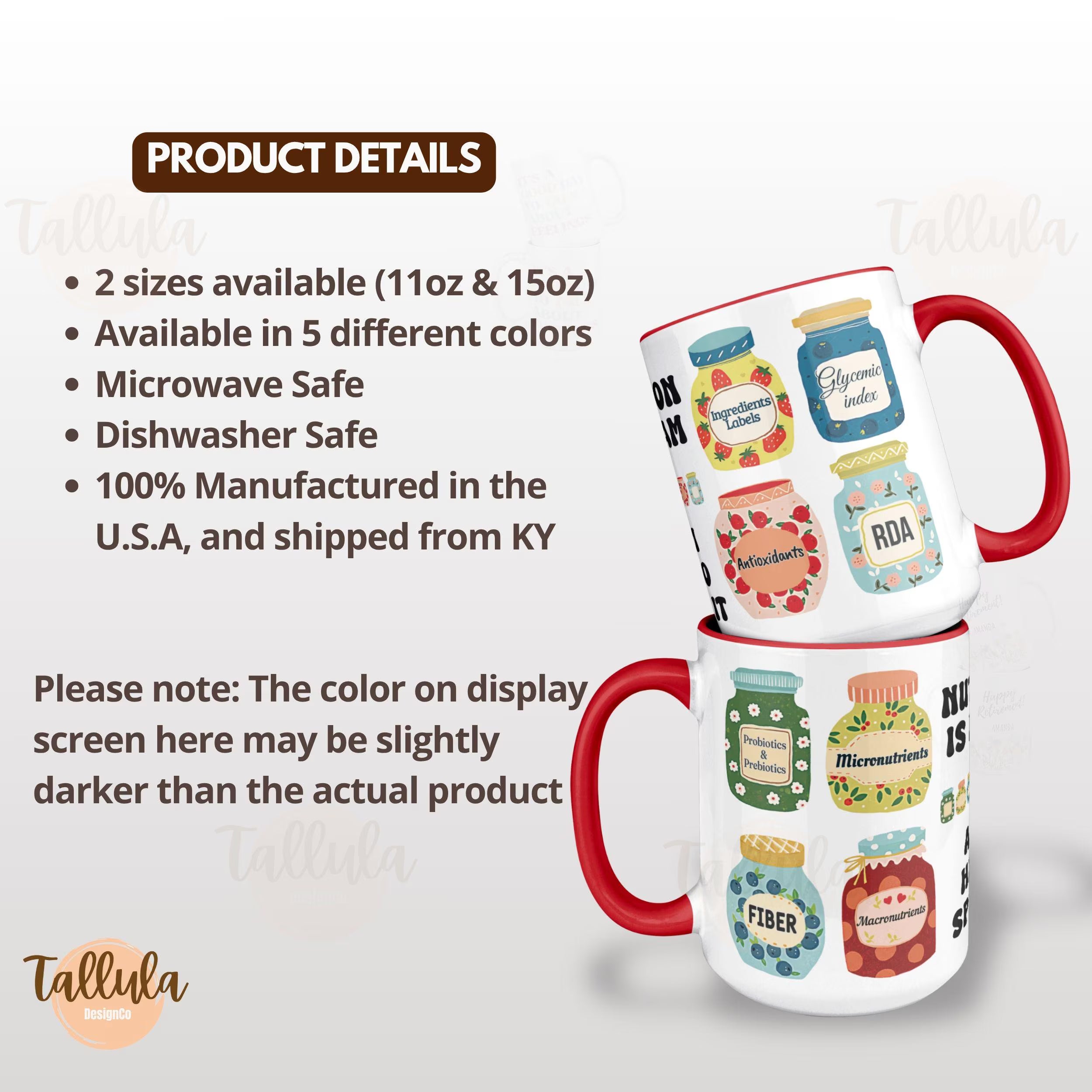 Nutritionist is My Jam Coffee Mug for Dietitian, Cute Nutritionist RD Gift