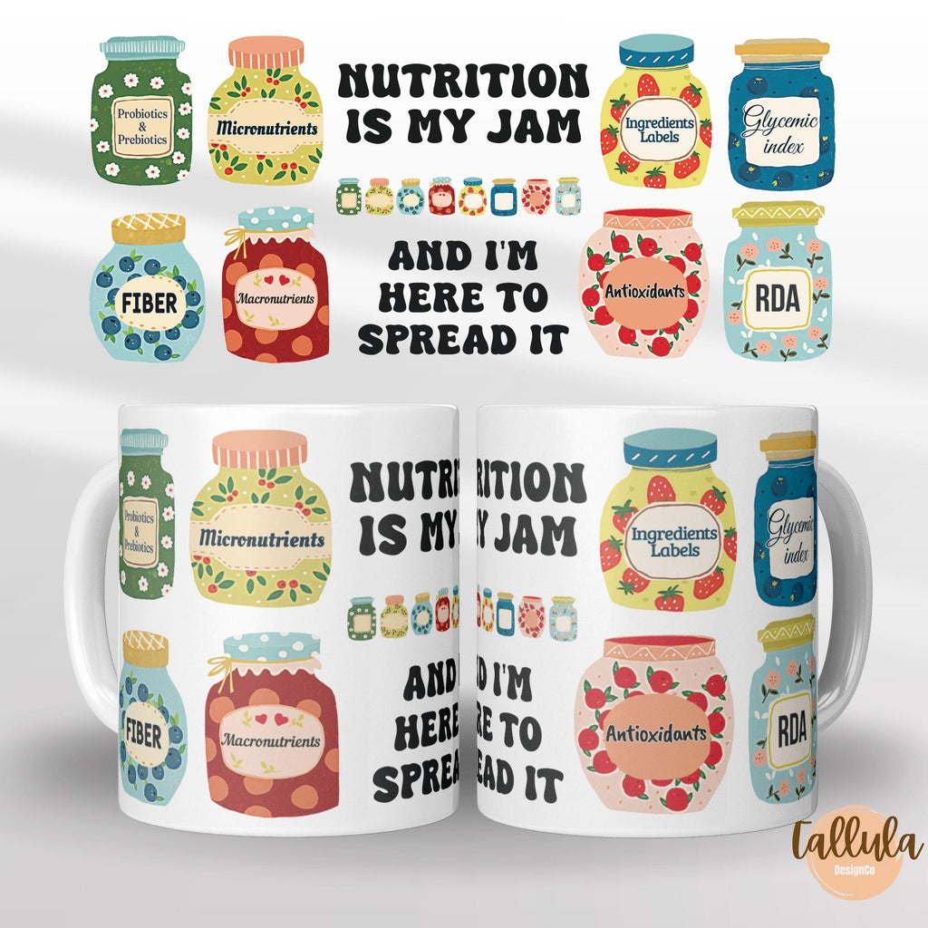 Nutritionist is My Jam Coffee Mug for Dietitian, Cute Nutritionist RD Gift