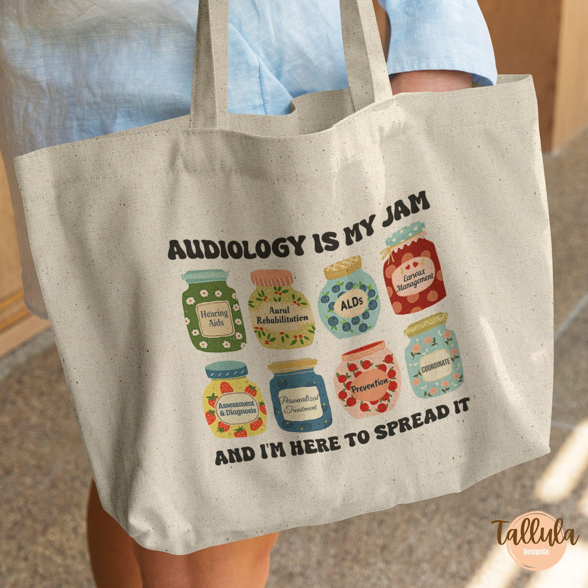 Audiology Is My Jam Canvas Tote Bag - Audiologist Gift