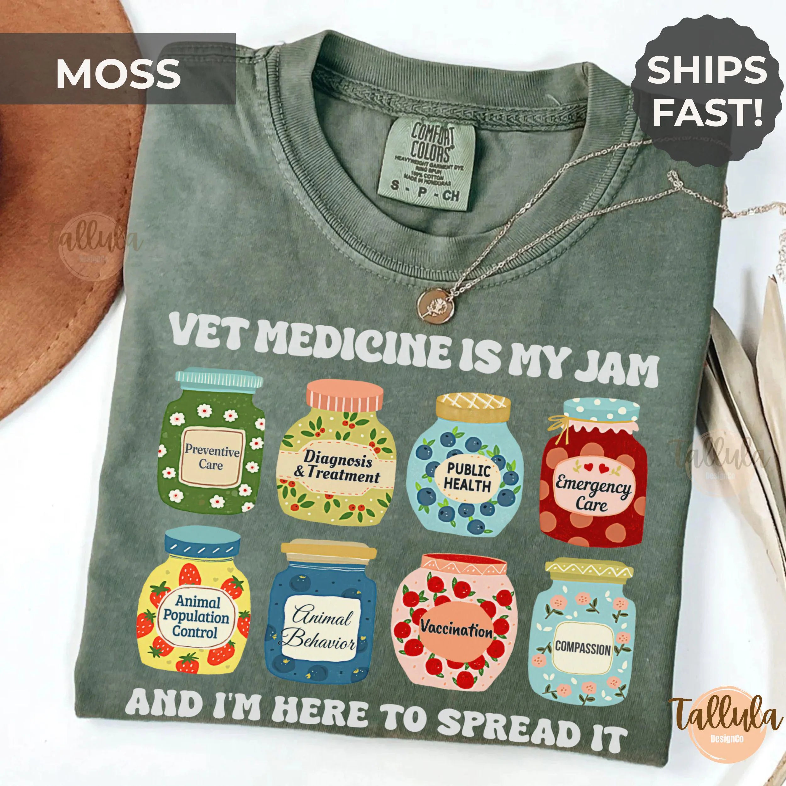 Vet Medicine is My Jam Comfort Colors Shirt Gift for Vetmed Tech Veterinarian Assistant DVM