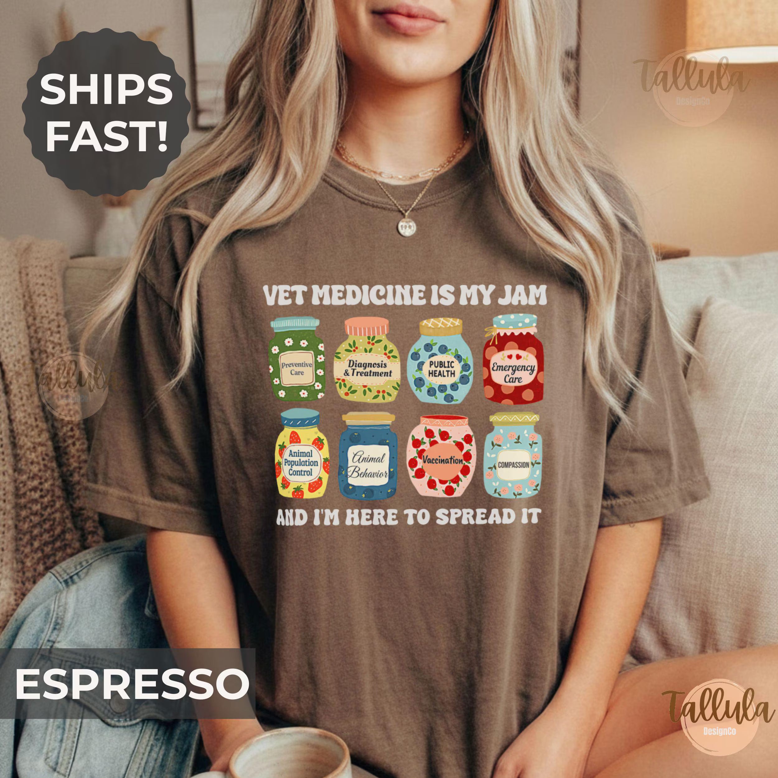 Vet Medicine is My Jam Comfort Colors Shirt Gift for Vetmed Tech Veterinarian Assistant DVM