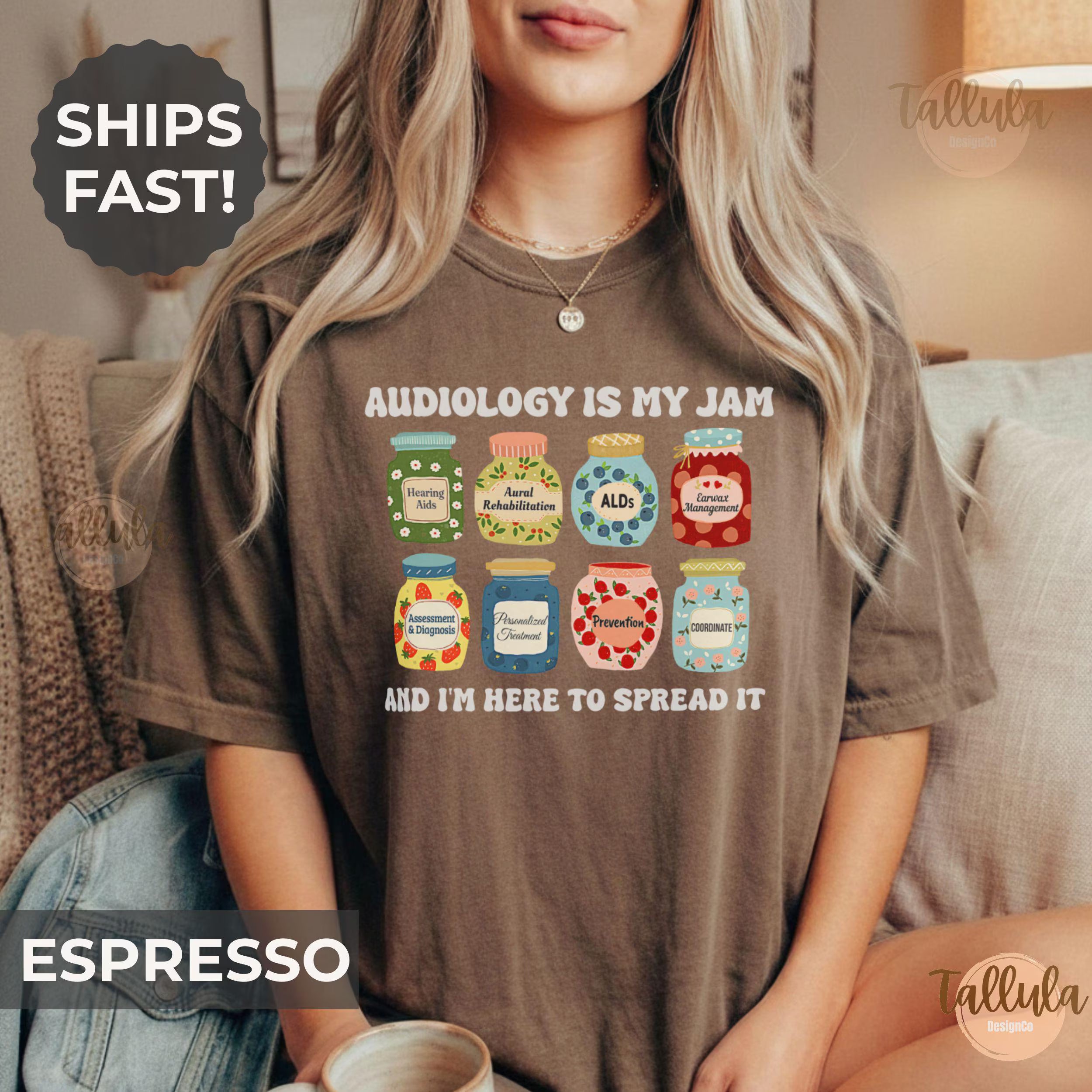 Audiology is My Jam Shirt Gift for Audiologist Assistant, Ear Doctor Specialist AUD ENT Student