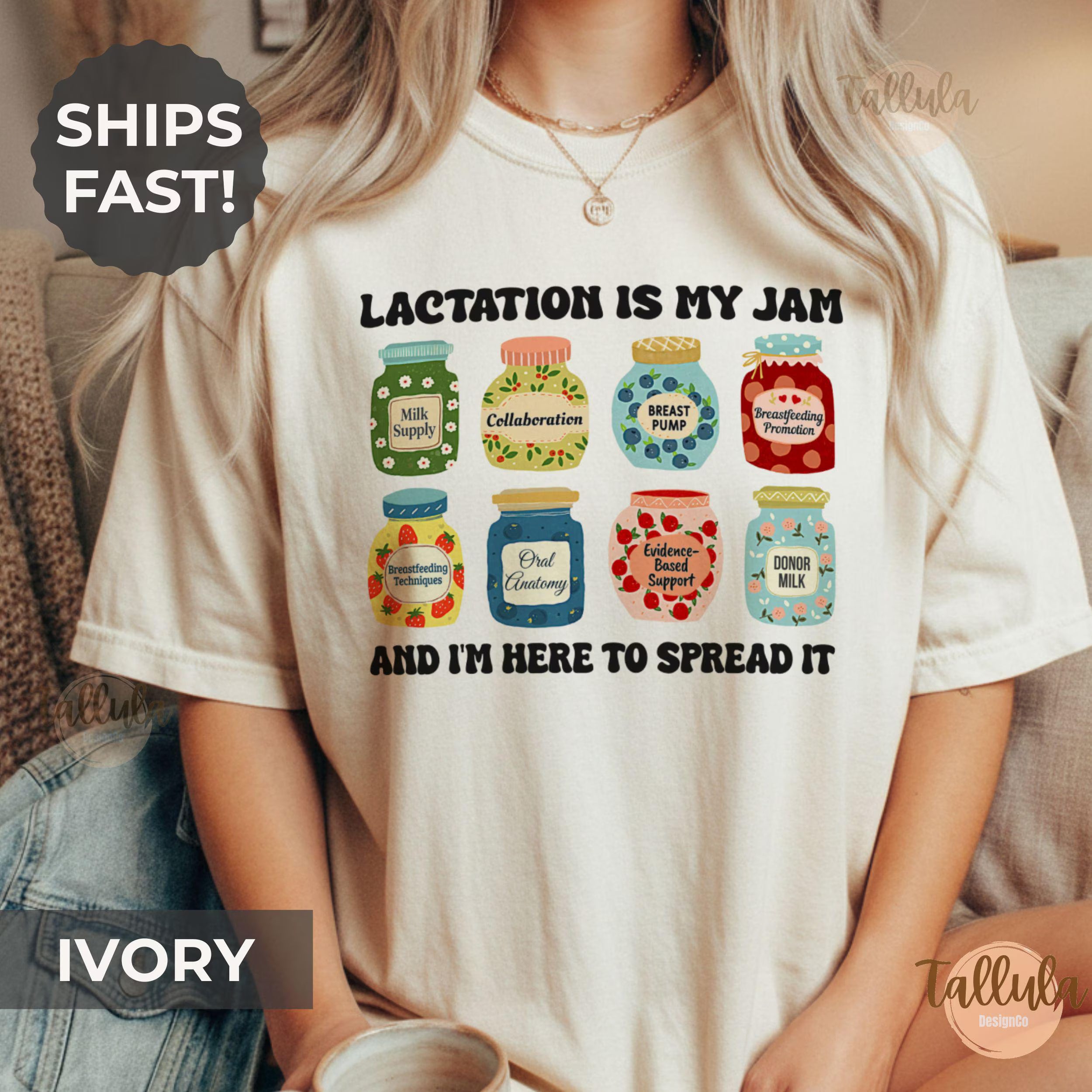 Lactation is My Jam Shirt Lactation Consultant Tee Gift for IBCLC CLC