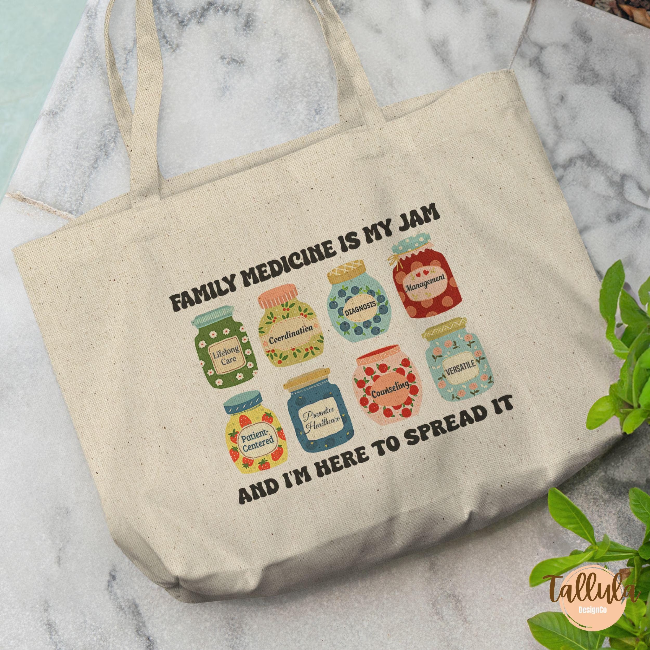 Family Medicine Is My Jam Tote Bag - Doctor Nurse Practitioner Gift