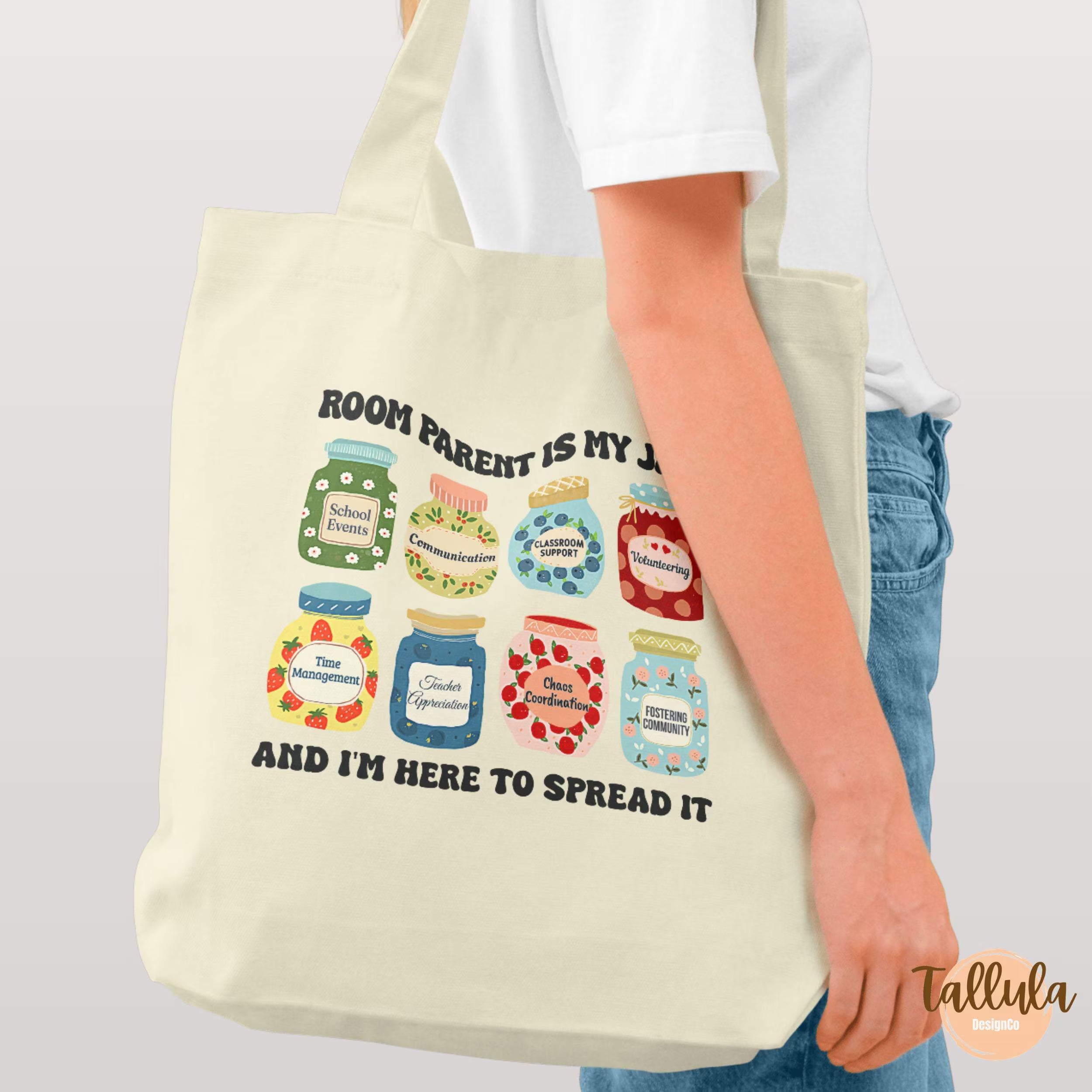 Room Parent is My Jam Tote Bag for Room Mom Dad Parents Guidance Team PTO PTA