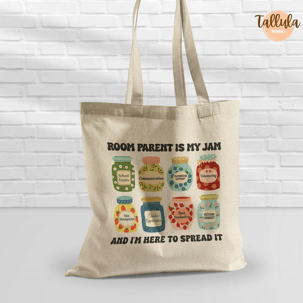 Room Parent is My Jam Tote Bag for Room Mom Dad Parents Guidance Team PTO PTA